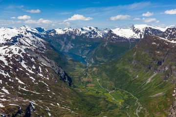 View of Geirangerfjord from Dalsnibba, Norway