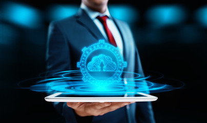 Wall Mural - cloud computing technology internet storage network concept