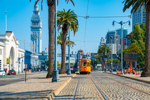 May 10, 2018. San Francisco, USA. Famous Classical Tram In San Francisco. 