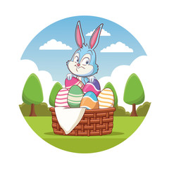 Canvas Print - happy easter cartoon