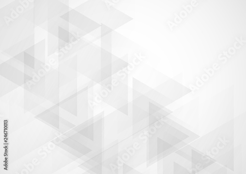 Abstract technology white and gray color modern background design, White geom...