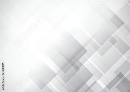 Abstract technology white and gray color modern background design, White geom...