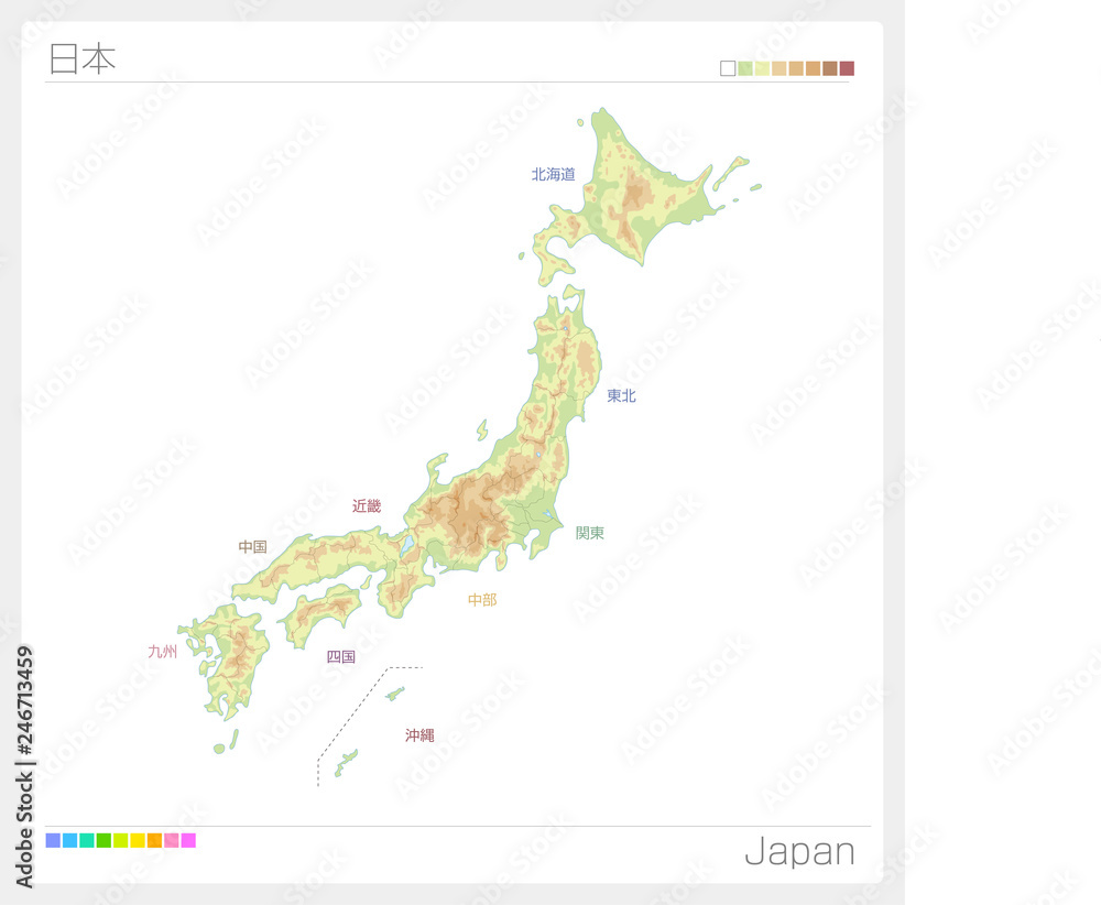 日本・日本地図・JAPAN MAP Stock Vector | Adobe Stock