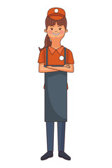 Canvas Print - restaurant waitress cartoon