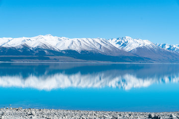 Canvas Print - Lake Pukaki in Mackenzie Basin