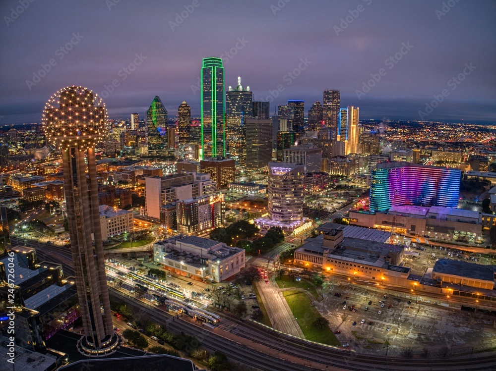 Dallas is a major American City in the State of Texas - obrazy, fototapety, plakaty 