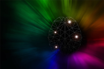 Wall Mural - abstract big data ai technology concept background illustration