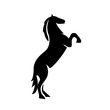 creative illustration of a silhouette vector horse standing