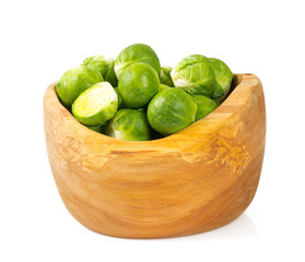 Poster - Brussels sprouts on a white background