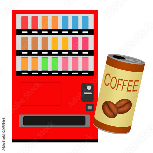 自動販売機と缶コーヒー Stock イラスト Adobe Stock