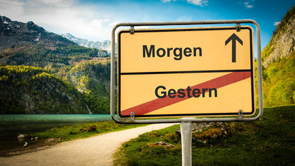 Canvas Print - Schild 379 - Morgen