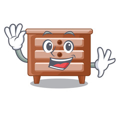 Sticker - Waving bedside table is isolated the mascot