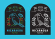 Nicaragua coffee beans label design
