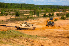Saber Strike Military Training In The Landfill In Latvia.
