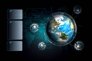 Wall Mural - disruptive technologies that changed the world.disruption concept.texture map courtesy of nasa.