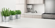 © Aldeca Productions - Empty kitchen top, coocking, 3d rendering