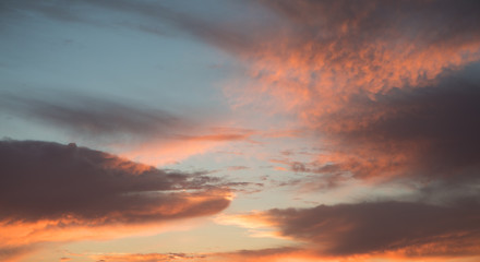 Natural colors of evening sky