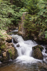 waterfall Saut des Cuves in Vosges mountain in France