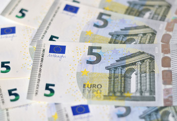 euro banknotes background