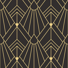 Canvas Print - Abstract art deco seamless modern tiles pattern