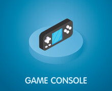 Game Console Isometric Icon. Vector Illustration. 3d Concept