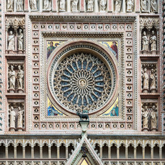 Wall Mural - Part of facade of the Orvieto Cathedral, Italy