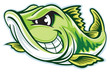 © SlipFloat - Largemouth bass cartoon
