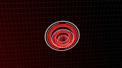 Wall Mural - abstract surround radar interface on mesh base.futuristic hud radar display. elements of digital dat