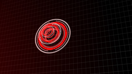 Wall Mural - abstract surround radar interface on mesh base.futuristic hud radar display. elements of digital dat