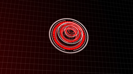 Wall Mural - abstract surround radar interface on mesh base.futuristic hud radar display. elements of digital dat