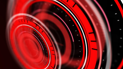 Wall Mural - abstract surround radar interface on mesh base.futuristic hud radar display. elements of digital dat