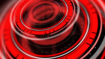 Wall Mural - abstract surround radar interface on mesh base.futuristic hud radar display. elements of digital dat