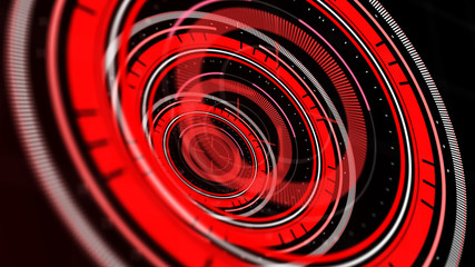 Wall Mural - abstract surround radar interface on mesh base.futuristic hud radar display. elements of digital dat