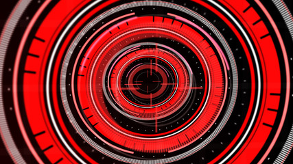 Wall Mural - abstract surround radar interface on mesh base.futuristic hud radar display. elements of digital dat