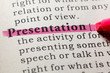 © Feng Yu - definition of presentation