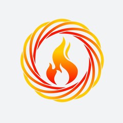 Wall Mural - Circle Fire vector