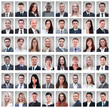 © ASDF - portraits of a group of successful employees isolated on white