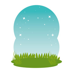 Sticker - meadow grass landscape scene