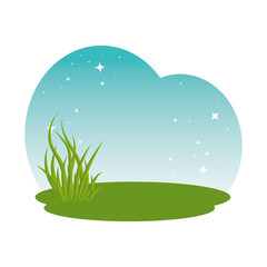 Sticker - meadow grass landscape scene