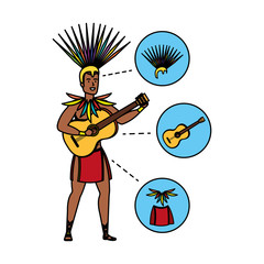 brazilian male dancer with accessories infographic