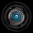 © releon8211 - Nice blue eyeball digital technology vector icon