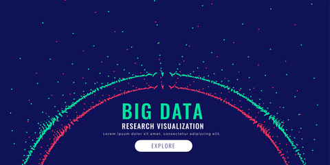 big data particle mesh diagram in circular form