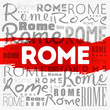 © dizain - Rome wallpaper word cloud, travel concept background