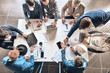 © alfa27 - successful partners are sharing experience in the office roo, top view photo