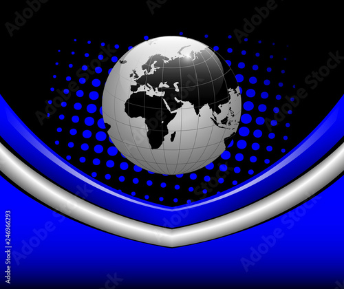 Business  background with earth globe