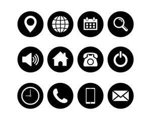 Wall Mural - web icon set. set of web icon symbol vector