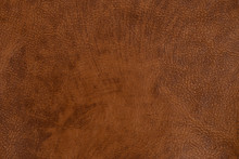 Close-up Brown Leather Texture To Background. Abstract Leather Texture. 