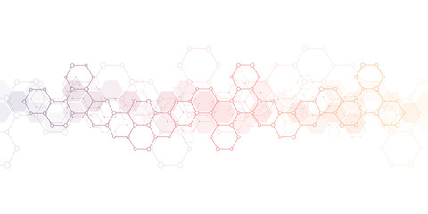geometric background texture with molecular structures and chemical engineering. abstract background
