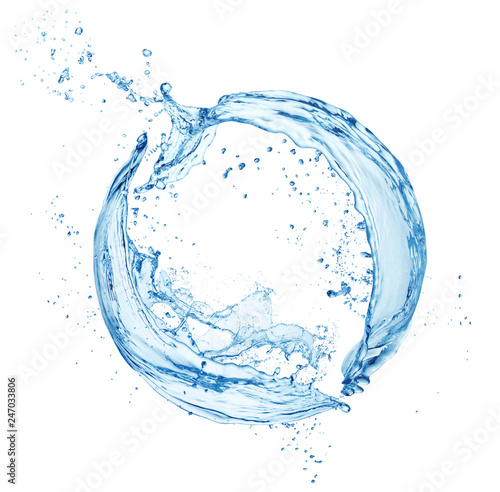 Plakat woda  plusk-wody-na-bialym-tle
