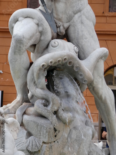 Fuente De Neptuno Plaza Navona Roma